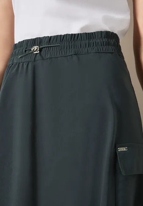 Leichter Midi-Rock slate khaki