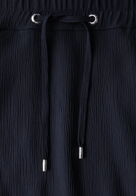 Crepe Rock in A-Linie universal blue