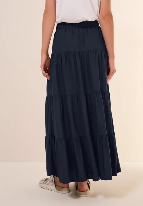 Maxi-Rock mit Volants universal blue