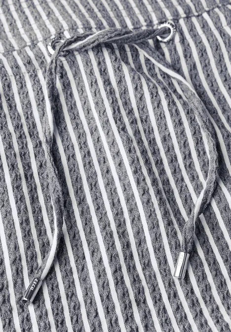 Gestreifter Seersucker Rock urban navy blue