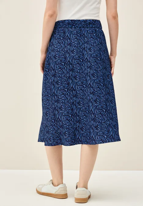 Gemusterter Rock urban navy blue