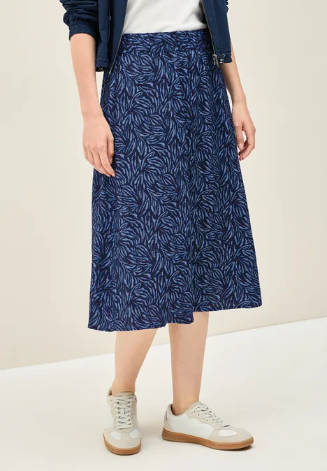 Gemusterter Rock urban navy blue