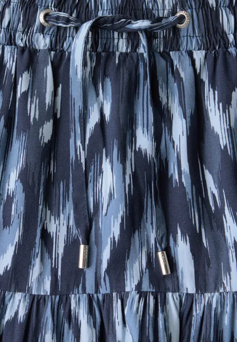 Gemusterter Volant-Rock urban navy blue