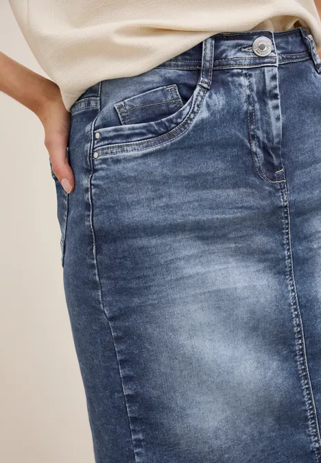Jeansrock mid blue wash