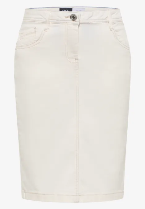 Jeansrock light beige