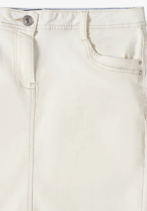 Jeansrock light beige