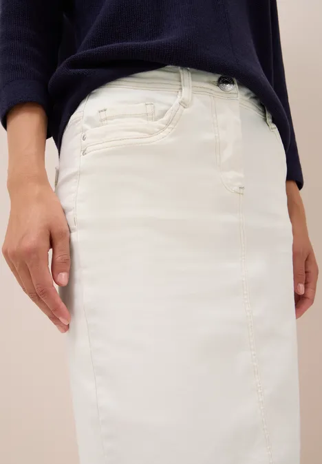 Jeansrock light beige