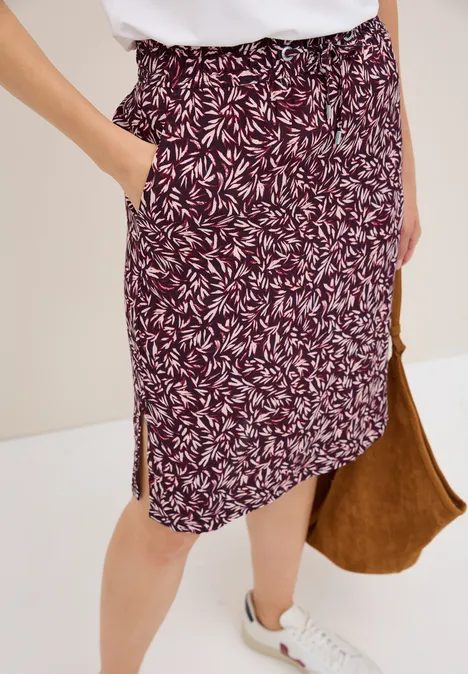 Gemusterter Rock mulberry red