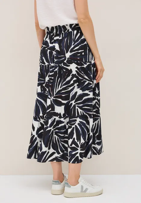 Maxi-Rock mit Volants urban dark blue