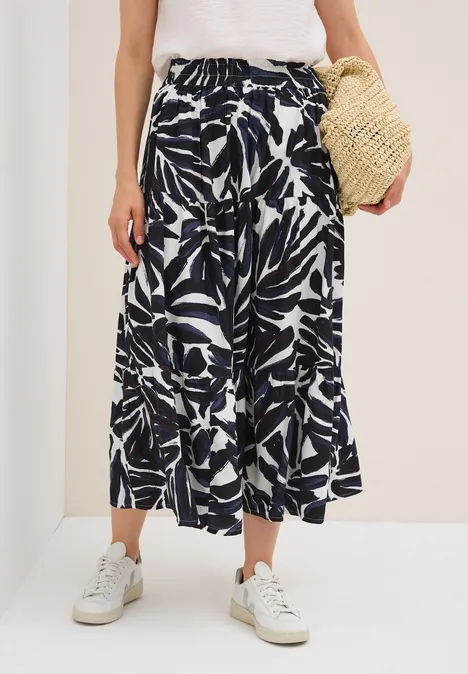 Maxi-Rock mit Volants urban dark blue