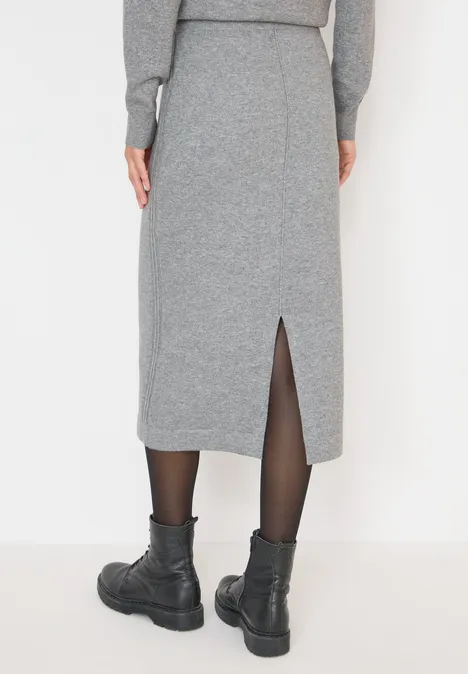 Rock mit Strukturdetails sporty grey melange