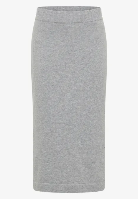 Rock mit Strukturdetails sporty grey melange