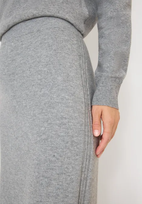 Rock mit Strukturdetails sporty grey melange