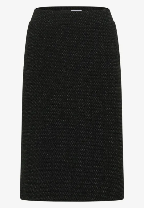 Midi satijnen rok Black