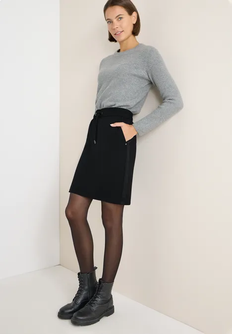 Jogg-Skirt mit Glitzer-Tape Black