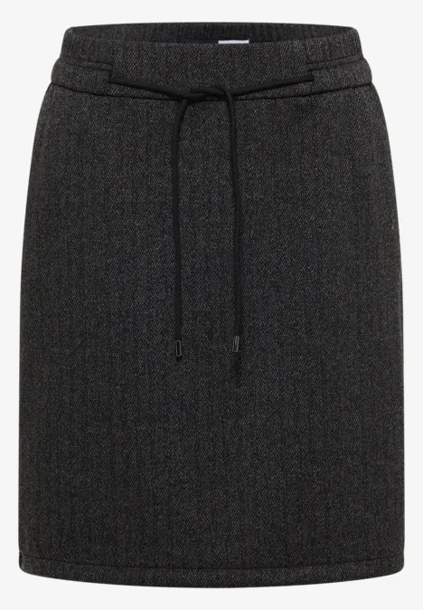Gemusterter Jogg-Skirt Black