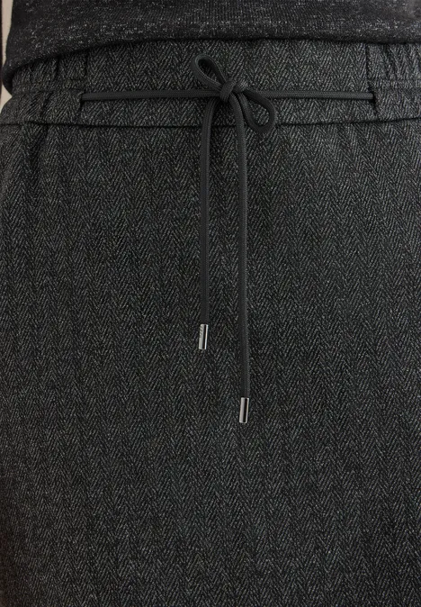 Gemusterter Jogg-Skirt Black