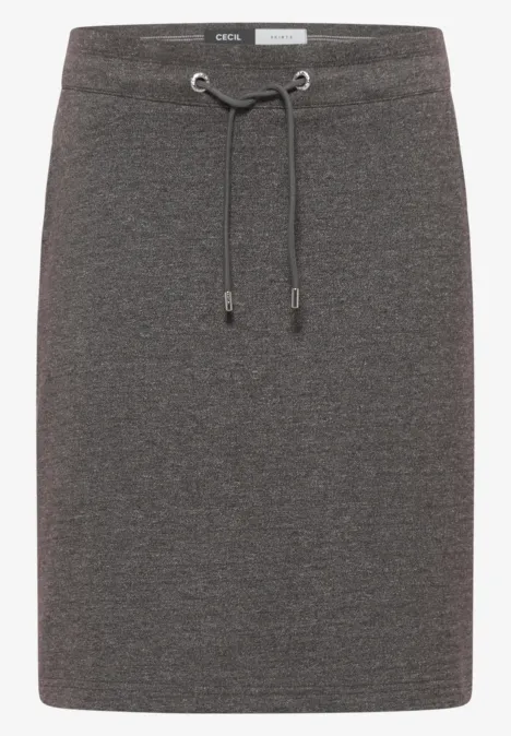 Two-Tone Melange Jogg Skirt raw khaki