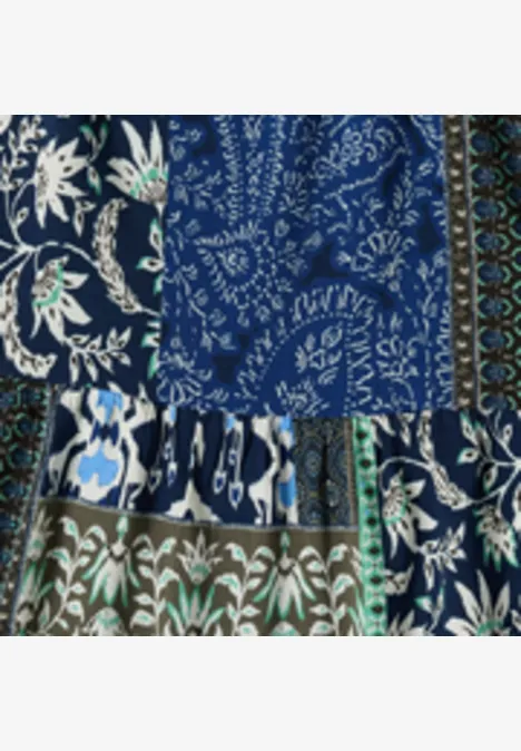 Midirok met grafisch patroon universal blue