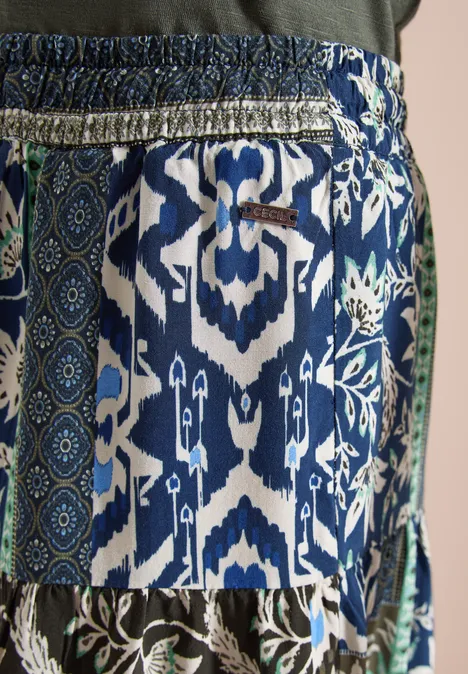 Midirok met grafisch patroon universal blue