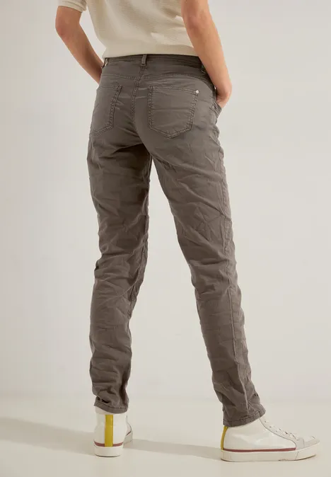 Loose fit broek sporty taupe