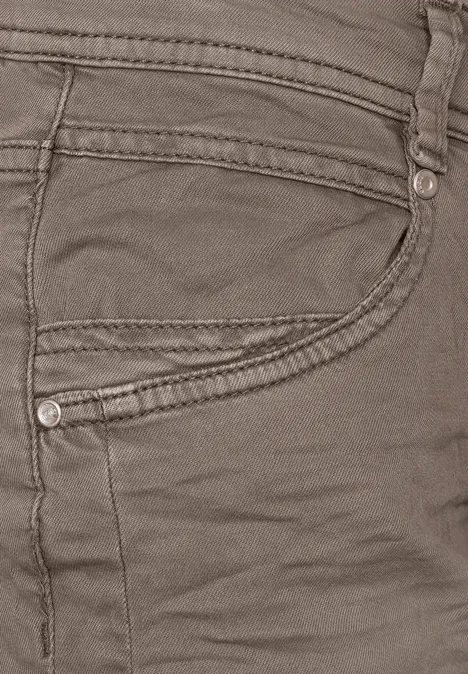 Loose fit broek sporty taupe