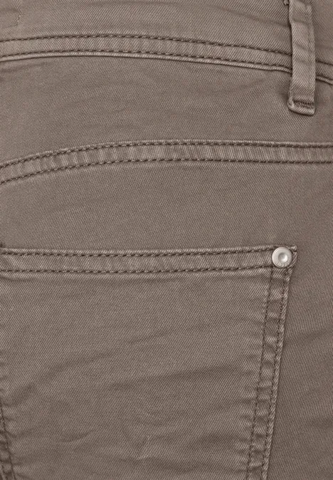 Loose fit broek sporty taupe