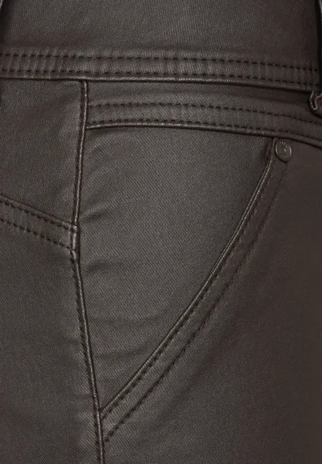 Coating Slim Fit Hose chocolate torte