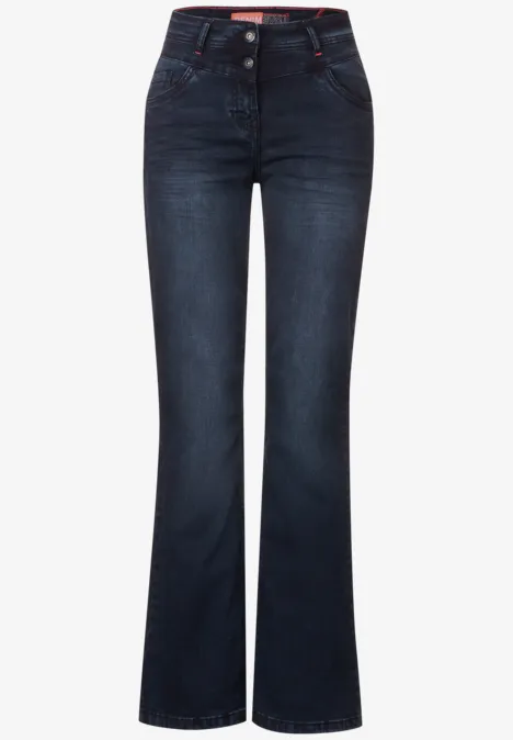 Bootcut Slim Fit Jeans blue black washed