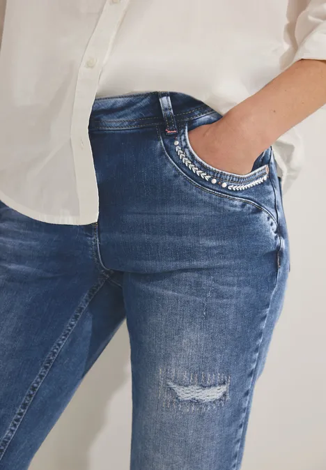 Casual fit jeans authentic blue wash