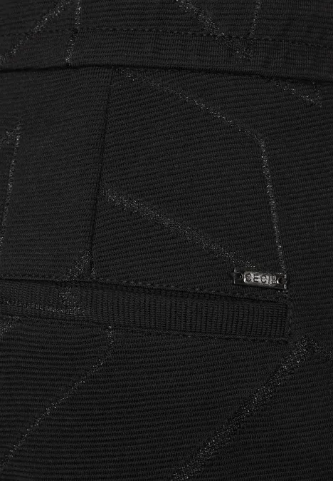 Loose Fit Jacquard Culotte Black
