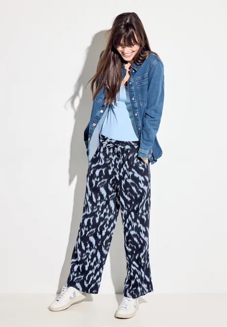 Culotte Hose mit Muster universal blue