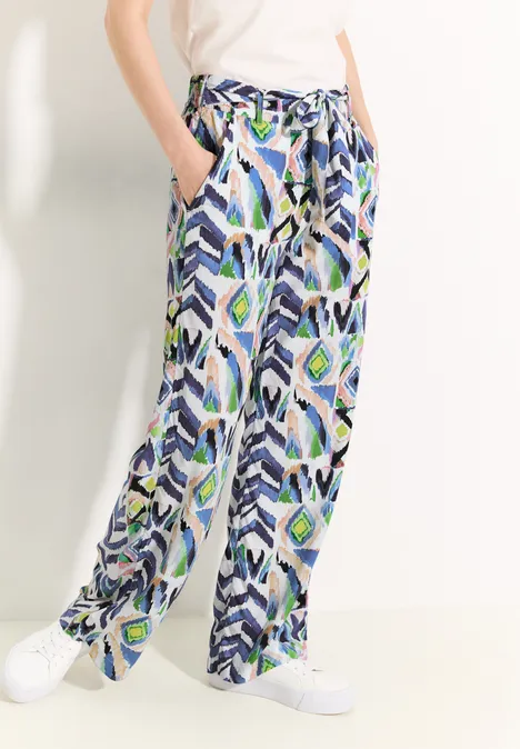 Multicolor Print Hose vanilla white