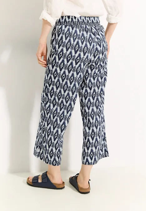 7/8 Print Hose vanilla white