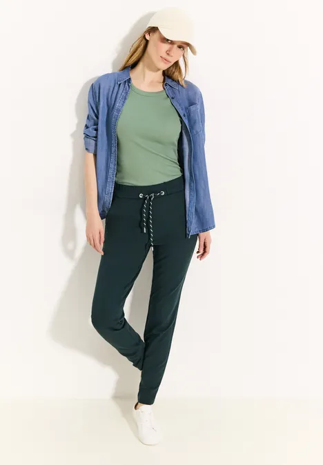 Casual Fit Hose fir green