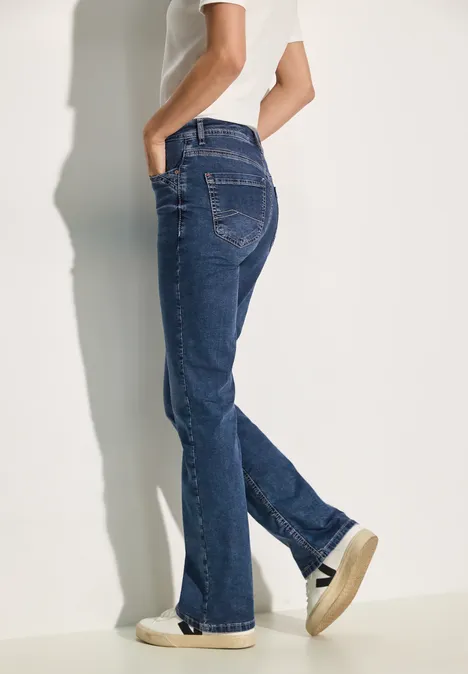 Bootcut Leg Jeans mid blue wash