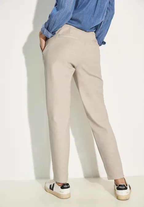 Hose im Casual Fit boulder beige