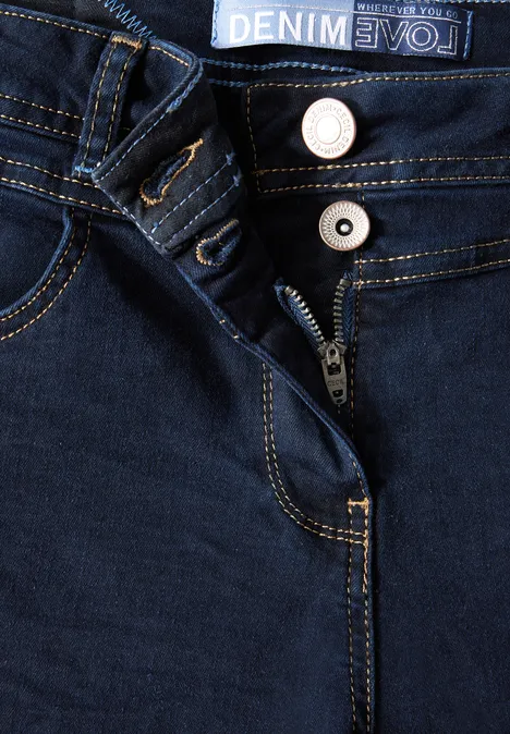 Gespoelde jeans met wijde pijpen rinsed wash