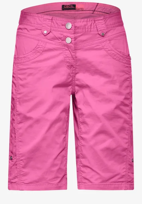 Korte broek met rechte pijpen bloomy pink