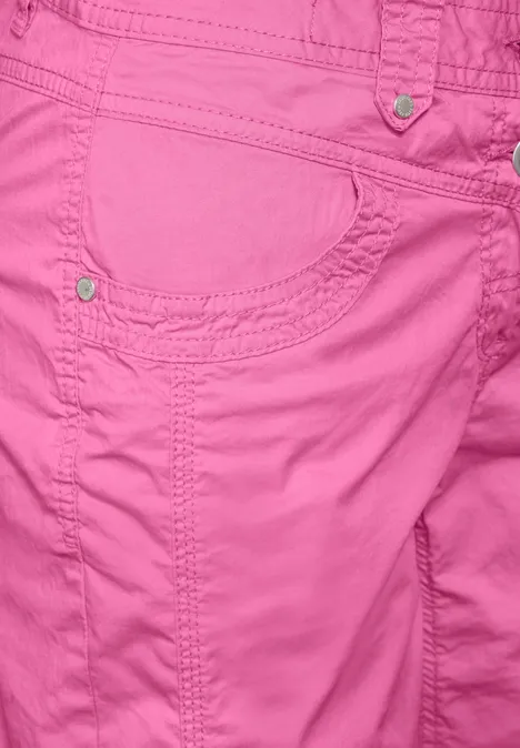 Korte broek met rechte pijpen bloomy pink