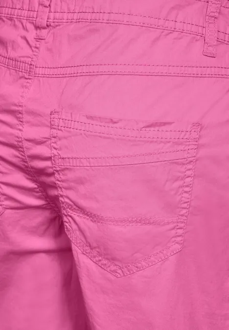 Korte broek met rechte pijpen bloomy pink
