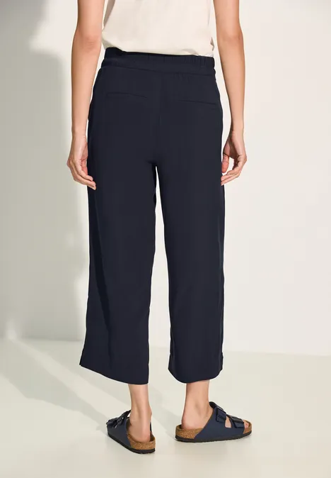 Pantalon large en viscose universal blue