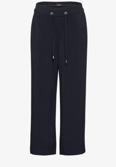 Pantalon large en viscose universal blue