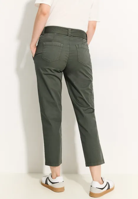 Papertouch Hose mit Gürtel cool khaki