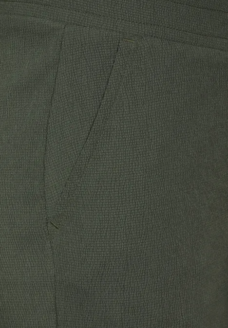 Wide Leg Hose mit Struktur cool khaki