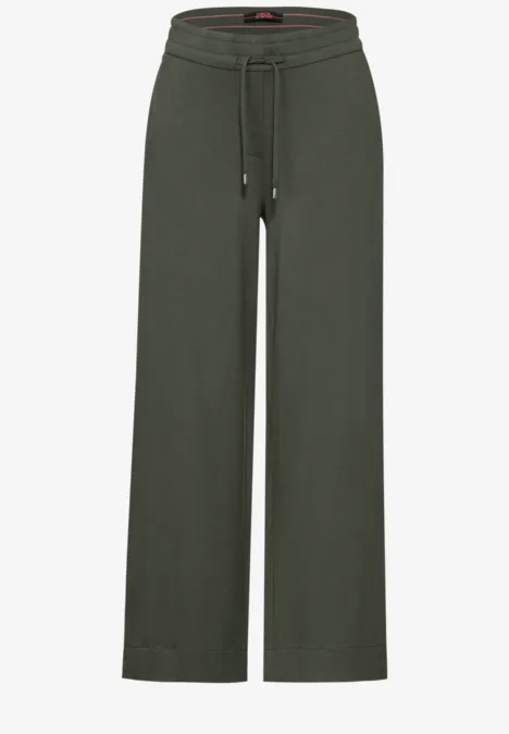 Hose mit Wide Legs cool khaki