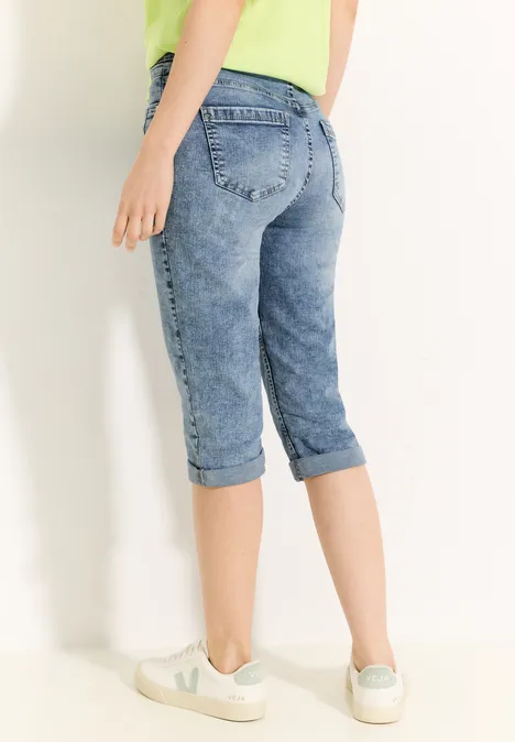 Jeansshort light blue wash