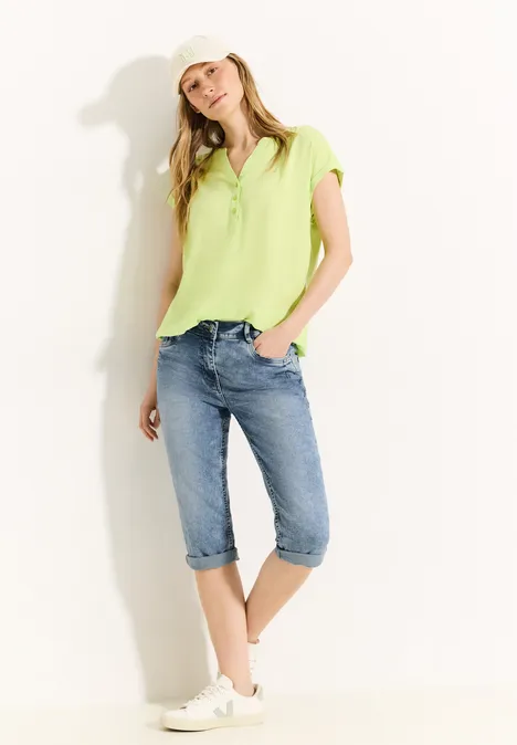 Jeansshort light blue wash