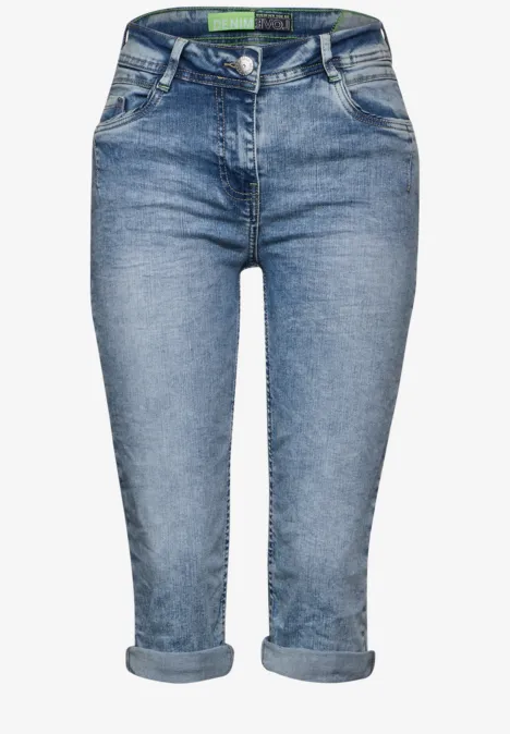 Jeansshort light blue wash