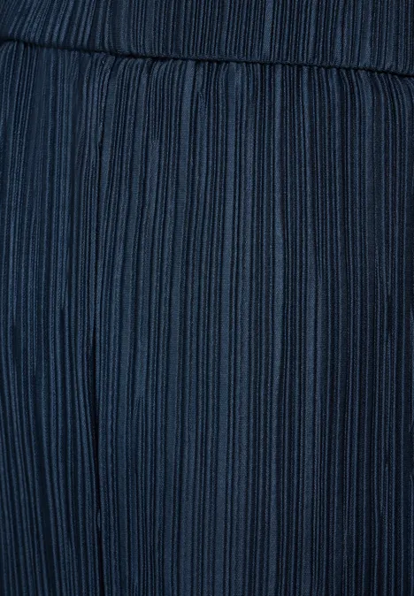 Plissée Hose dark petrol blue